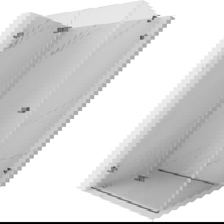 Mexen Lunar-F opvouwbare douchecabine links 90 x 70 cm, transparant, gun metal - 836-090-070-95-00-L