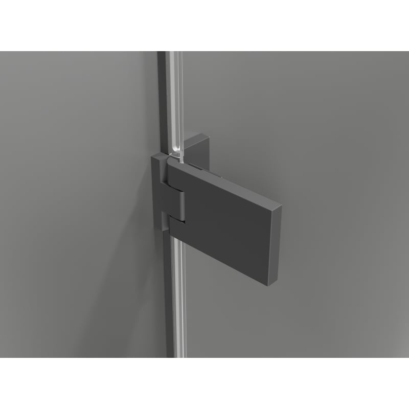 Mexen Lunar-F preklopna tuš kabina lijeva 95 x 80 cm, prozirna, gun metal - 836-095-080-95-00-L