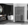 Mexen Kioto+ Duschwand mit Ablage Walk-in 100 x 200 cm, Graphit, Chrom - 800-100-121-01-40