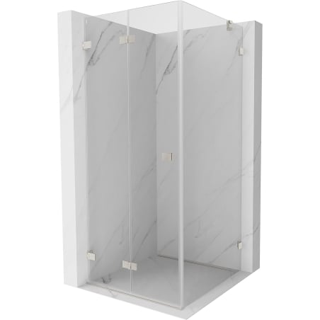 Mexen Lunar-F left folding shower cabin 100 x 70 cm, transparent, brushed nickel - 836-100-070-97-00-L