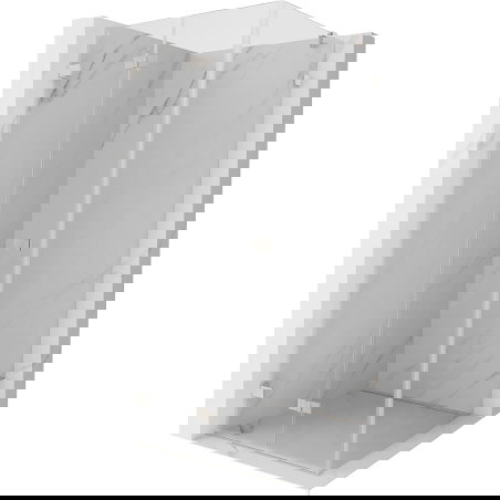 Mexen Lunar-F folding shower cabin left 85 x 80 cm, transparent, brushed nickel - 836-085-080-97-00-L