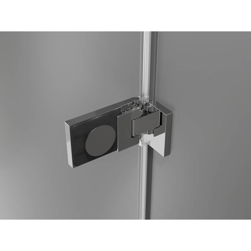 Mexen Lunar-F Duo kokkupandav dušikabiin 95 x 75 cm, läbipaistev, kroom - 836-095L-075P-01-00