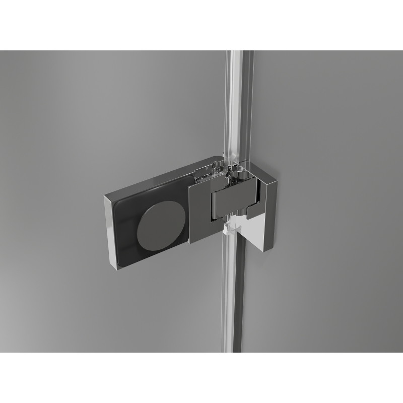 Mexen Lunar-F Duo pokončna prha zložljiv 95 x 95 cm, prosojna, krom - 836-095L-095P-01-00