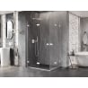 Mexen Lunar-F Duo 95 x 70 cm Foldable Shower Enclosure, Transparent, White - 836-095L-070P-20-00