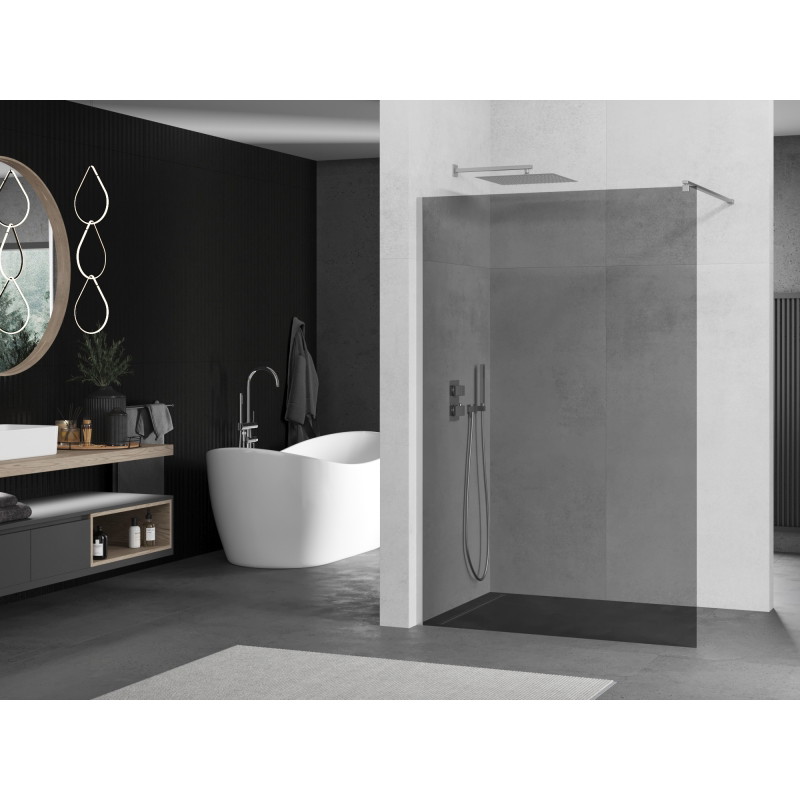 Mexen Kioto Dušisein Walk-in 100 x 200 cm, grafiit 8 mm, kroom - 800-100-101-01-40