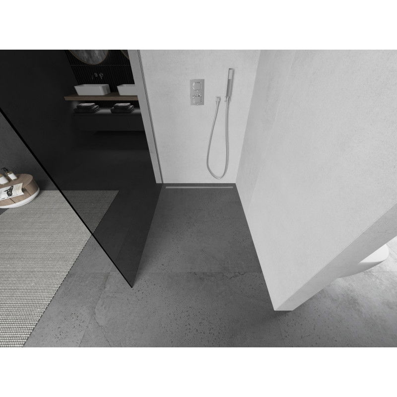 Mexen Kioto tuš stena Walk-in 110 x 200 cm, grafitna 8 mm, krom - 800-110-101-01-40