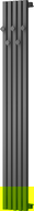 Mexen Flux decoratieve badkamer radiator 1500 x 240 mm, 450 W, antraciet - W127-1500-240-00-66