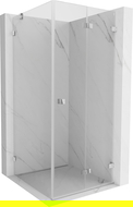 Mexen Lunar-F cabine de douche pliante droite 90 x 90 cm, transparent, chromée - 836-090-090-01-00-P