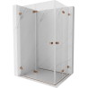 Mexen Lunar-F Duo sklopiva tuš kabina 95 x 85 cm, prozirna, rozo zlato - 836-095L-085P-60-00