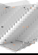 Mexen Lunar-F Δίδυμη πτυσσόμενη καμπίνα ντους 95 x 85 εκ., διαφανές, ροζ χρυσό