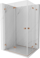 Mexen Lunar-F Duo kabina prysznicowa składana 95 x 75 cm, transparent, miedź szczotkowana - 836-095L-075P-65-00
