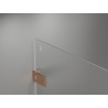 Mexen Lunar-F Duo kokkupandav dušinurk 95 x 80 cm, läbipaistev, harjatud vask - 836-095L-080P-65-00