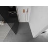Mexen Kioto paroi de douche Walk-in 80 x 200 cm, graphite 8 mm, or rose - 800-080-101-60-40