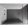 Mexen Kioto Walk-in Shower Screen 90 x 200 cm, Graphite 8 mm, Rose Gold - 800-090-101-60-40