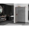 Mexen Kioto Walk-in Shower Wall 110 x 200 cm, Graphite 8 mm, Rose Gold - 800-110-101-60-40