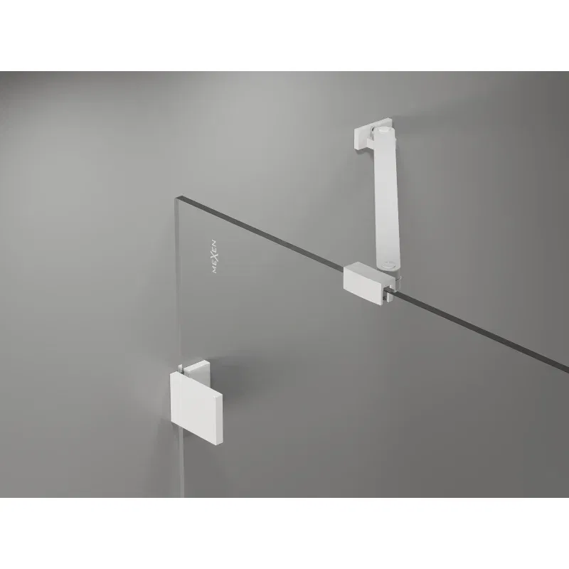 Mexen Lunar-F cabine de douche pliable droite 100 x 70 cm, transparent, blanc - 836-100-070-20-00-P