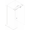 Mexen Kioto ścianka prysznicowa Walk-in 120 x 200 cm, grafit 8 mm, różowe złoto - 800-120-101-60-40