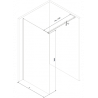 Mexen Kioto tuš stijena Walk-in 120 x 200 cm, grafit 8 mm, ružičasto zlato - 800-120-101-60-40