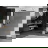 Mexen Kioto Duschwand Walk-in 110 x 200 cm, grafit 8 mm, schwarz - 800-110-101-70-40