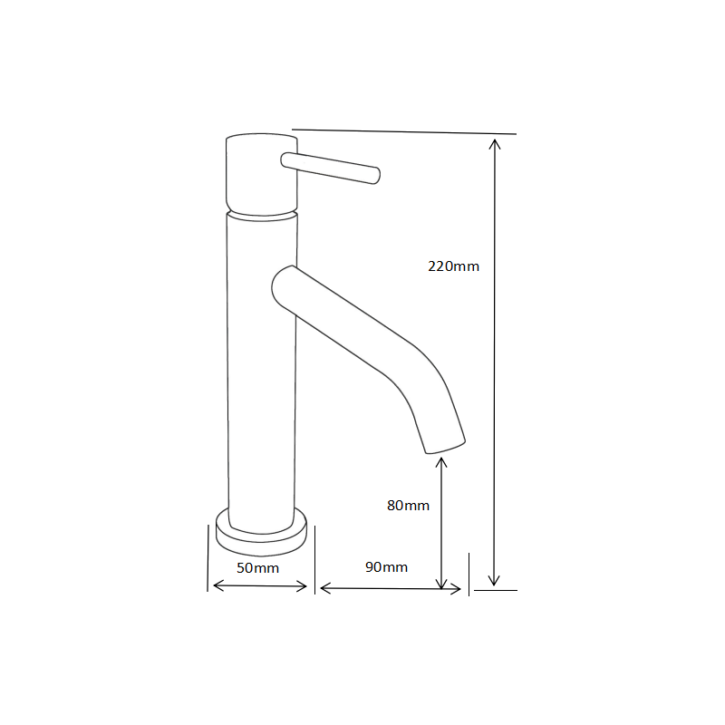 Mexen Rumba grifo de lavabo, blanco - 73500-20
