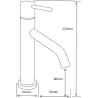 Mexen Rumba robinet de lavabo, blanc - 73500-20