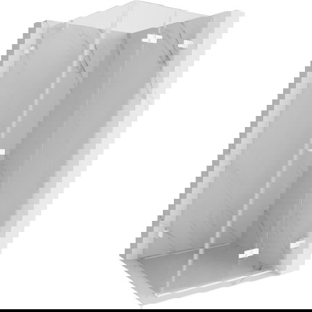 Mexen Lunar-F opvouwbare douchecabine rechts 100 x 100 cm, transparant, wit - 836-100-100-20-00-P