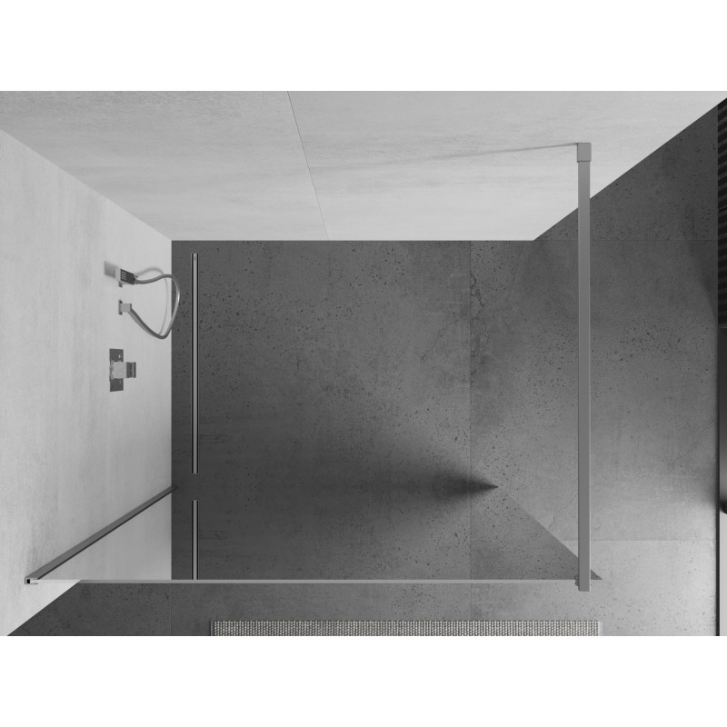 Mexen Kioto Walk-in Shower Screen 80 x 200 cm, Mirror 8 mm, Chrome - 800-080-101-01-50