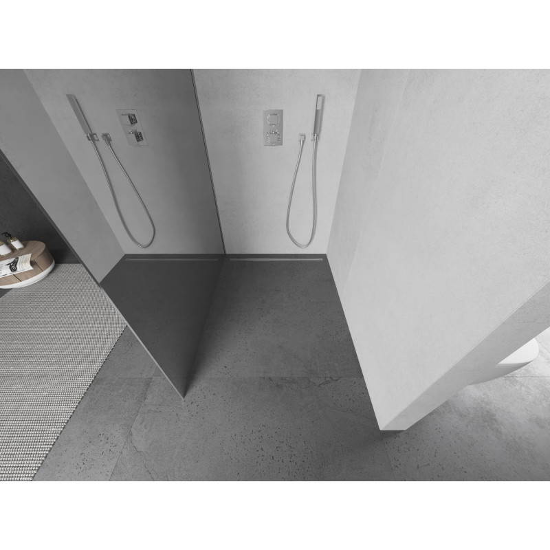 Mexen Kioto Walk-in Shower Screen 80 x 200 cm, Mirror 8 mm, Chrome - 800-080-101-01-50