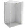 Mexen Lunar-F folding shower cabin right 80 x 70 cm, transparent, gold - 836-080-070-50-00-P
