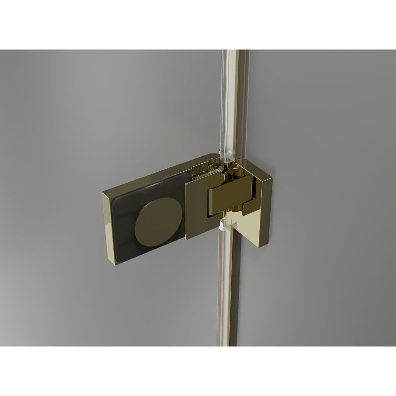 Mexen Lunar-F cabina doccia pieghevole destra 85 x 70 cm, trasparente, oro - 836-085-070-50-00-P