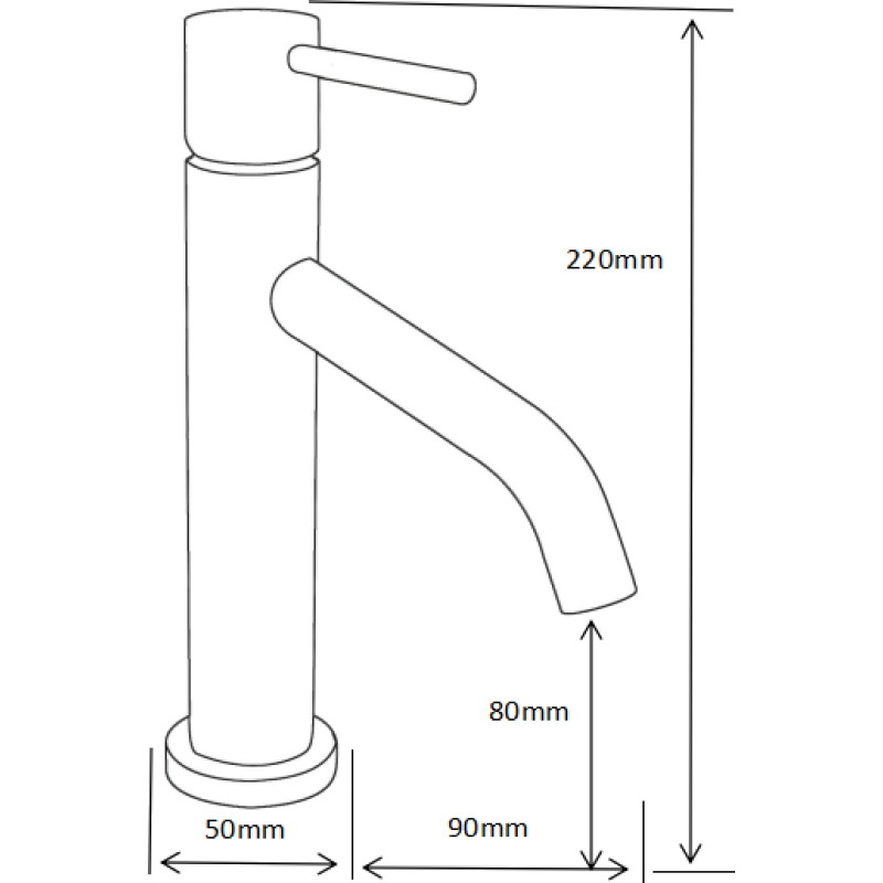 Mexen Rumba rubinetto da lavabo, dorato - 73500-50
