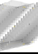 Mexen Lunar-F cabine de duche dobrável à direita 100 x 80 cm, transparente, dourada - 836-100-080-50-00-P