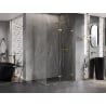 Mexen Lunar-F Duschkabine faltbar rechts 100 x 90 cm, transparent, gold - 836-100-090-50-00-P