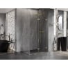 Mexen Lunar-F cabine de douche pliable droite 100 x 90 cm, transparent, dorée - 836-100-090-50-00-P