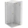 Mexen Lunar-F folding shower enclosure right 100 x 100 cm, transparent, gold - 836-100-100-50-00-P