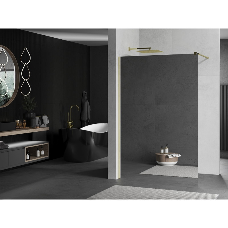 Mexen Kioto dušisein Walk-in 90 x 200 cm, peegel 8 mm, kuldne - 800-090-101-50-50