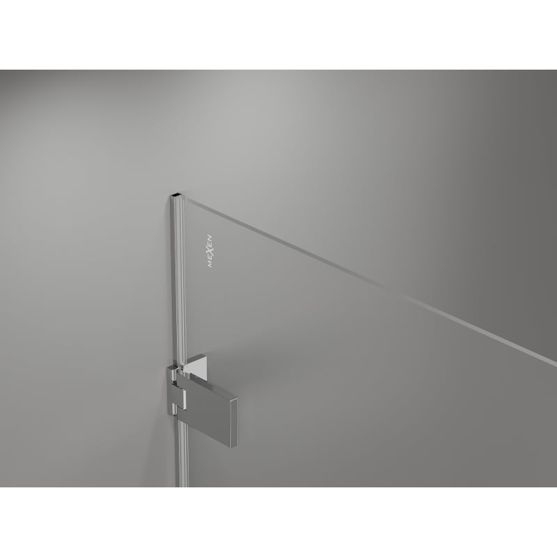 Mexen Lunar-F L kokkupandav vasak dušinurk 85 x 80 cm, läbipaistev, kroom - 836L-085-080-01-00-L