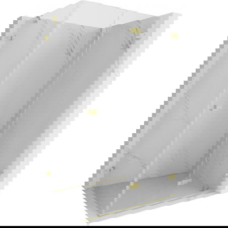 Mexen Lunar-F opvouwbare douchecabine rechts 85 x 70 cm, transparant, geborsteld goud - 836-085-070-55-00-P