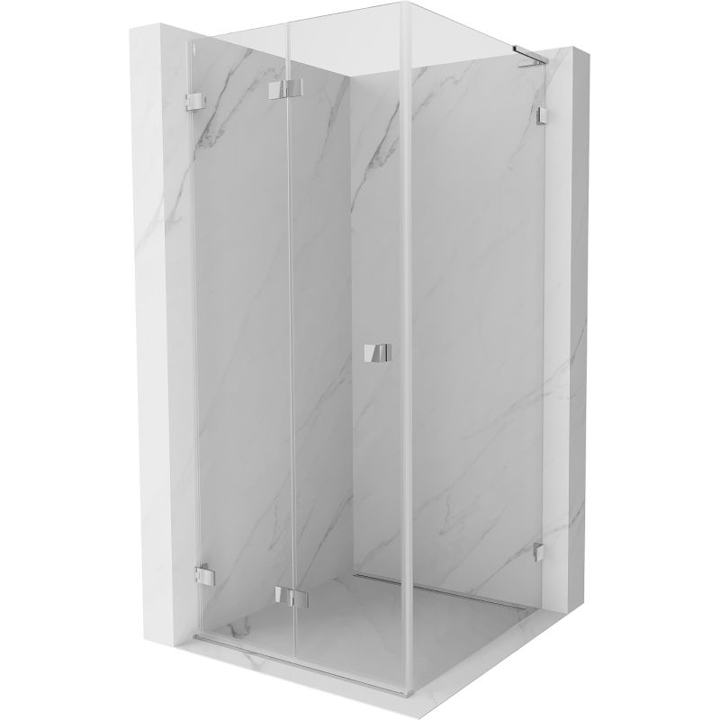 Mexen Lunar-F L opvouwbare douchecabine links 90 x 90 cm, transparant, chroom - 836L-090-090-01-00-L