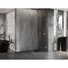 Mexen Lunar-F volditav dušinurk parem 80 x 80 cm, läbipaistev, harjatud kuldne - 836-080-080-55-00-P