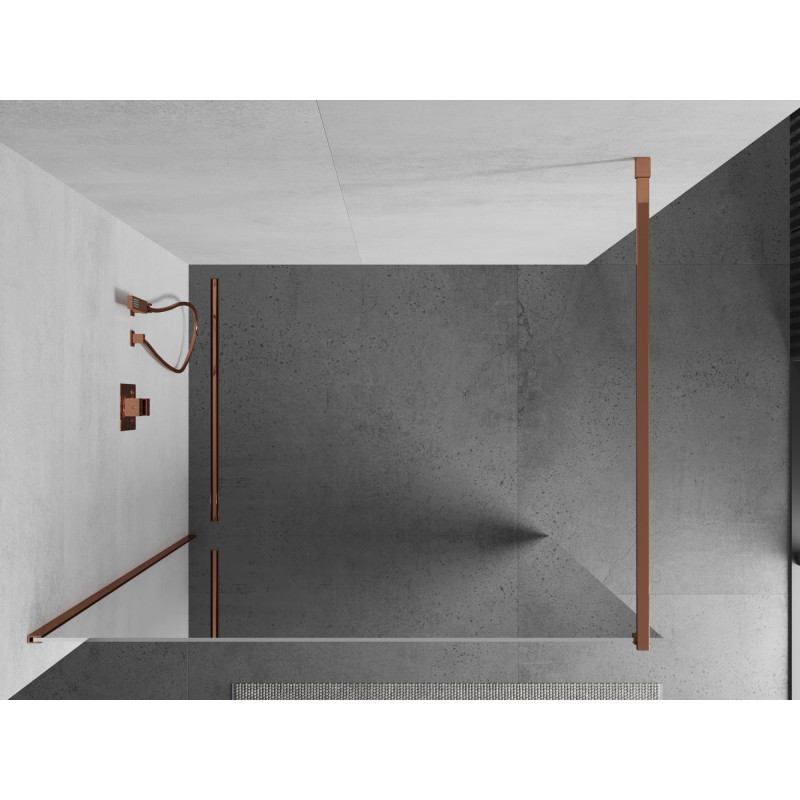 Mexen Kioto dušisein Walk-in 70 x 200 cm, peegel 8 mm, roosa kuld - 800-070-101-60-50