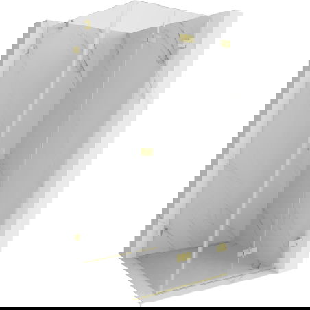 Mexen Lunar-F vouwdeur douchecabine rechts 100 x 100 cm, transparant, goud geborsteld - 836-100-100-55-00-P