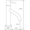 Mexen Rumba rubinetto per lavabo, grigio canna di fucile spazzolato - 73500-66
