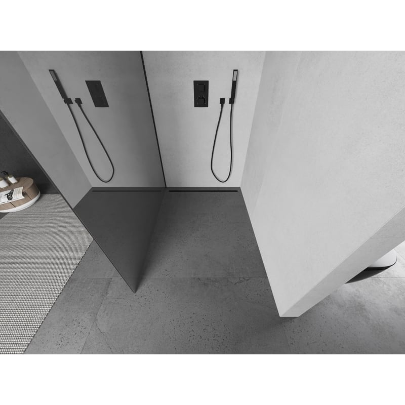 Mexen Kioto dušisein Walk-in 70 x 200 cm, peegel 8 mm, must - 800-070-101-70-50