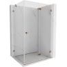 Mexen Lunar-F cabine de douche pliable droite 100 x 70 cm, transparent, or rose- 836-100-070-60-00-P