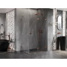 Mexen Lunar-F kokkupandav dušinurk parem 85 x 80 cm, läbipaistev, roosa kuld - 836-085-080-60-00-P