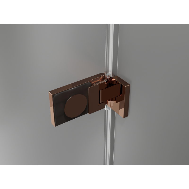 Mexen Lunar-F folding shower cabin right 95 x 80 cm, transparent, rose gold- 836-095-080-60-00-P
