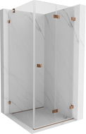 Mexen Lunar-F Folding Shower Enclosure Right 90 x 90 cm, Transparent, Rose Gold- 836-090-090-60-00-P
