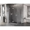 Mexen Lunar-F L cabine de douche pliable gauche 100 x 70 cm, transparent, blanc - 836L-100-070-20-00-L