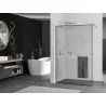 Mexen Kioto+ shower wall with shelf Walk-in 120 x 200 cm, black frame, chrome - 800-120-121-01-70